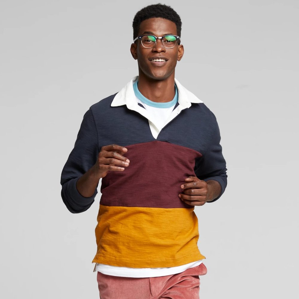 Todd Snyder Tri + Champion Block Rugby Polo